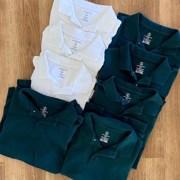 Lands' End Other - Lands End Kids (8) Uniform shirts NWOT size Med